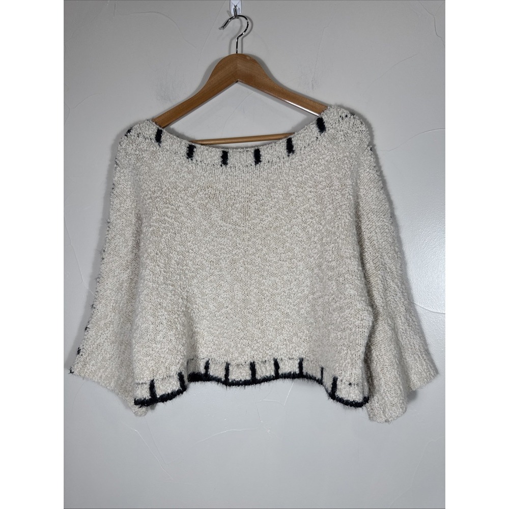J.Roberts Cropped Sweater Long Sleeves Gold Sparkle Sweater Size M/L